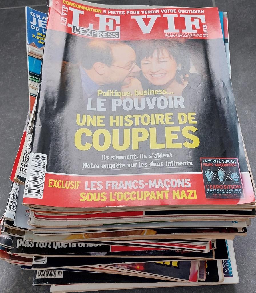 Lot de magazines (Le Vif, L’Express…) – bon état, Enlèvement