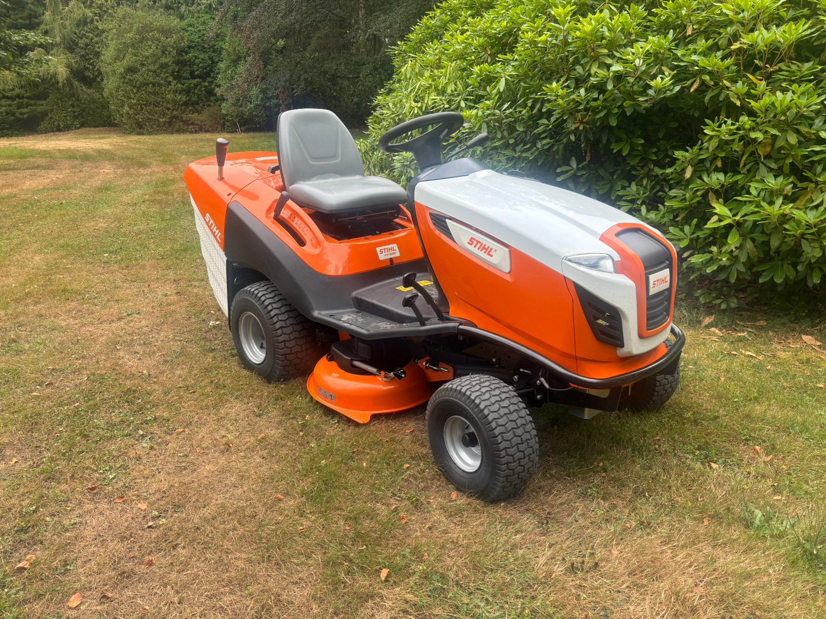 Stihl rt 5097, Tuin en Terras, Ophalen, Zo goed als nieuw, Opvangbak