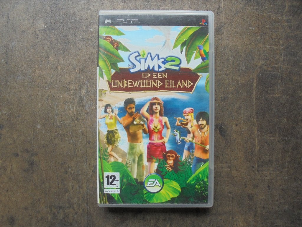 De Sims 2 Op Een Onbewoond Eiland voor PSP (zie foto's) II, Games en Spelcomputers, Games | Sony PlayStation Portable, Gebruikt