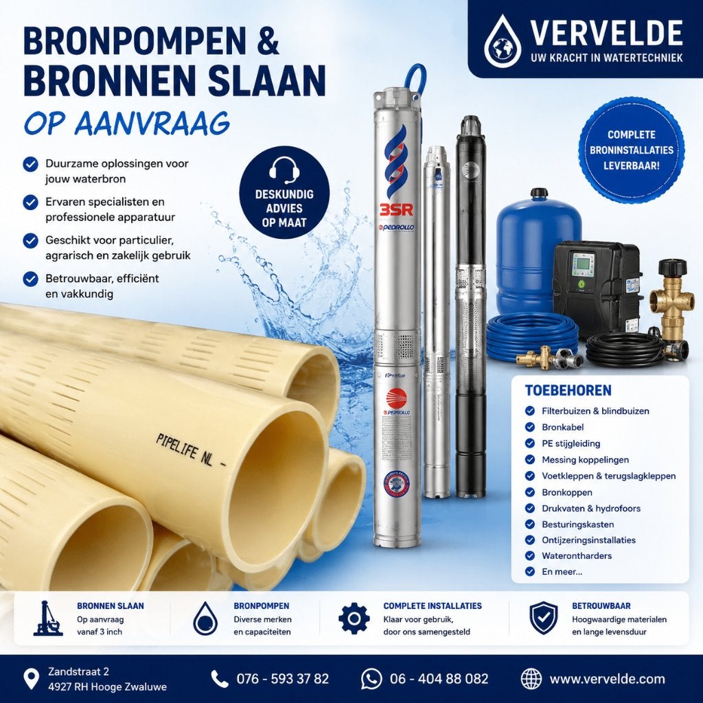Filterbuis 63 mm tot 200 mm, Afvoer, PVC, Nieuw, 4 tot 6 meter