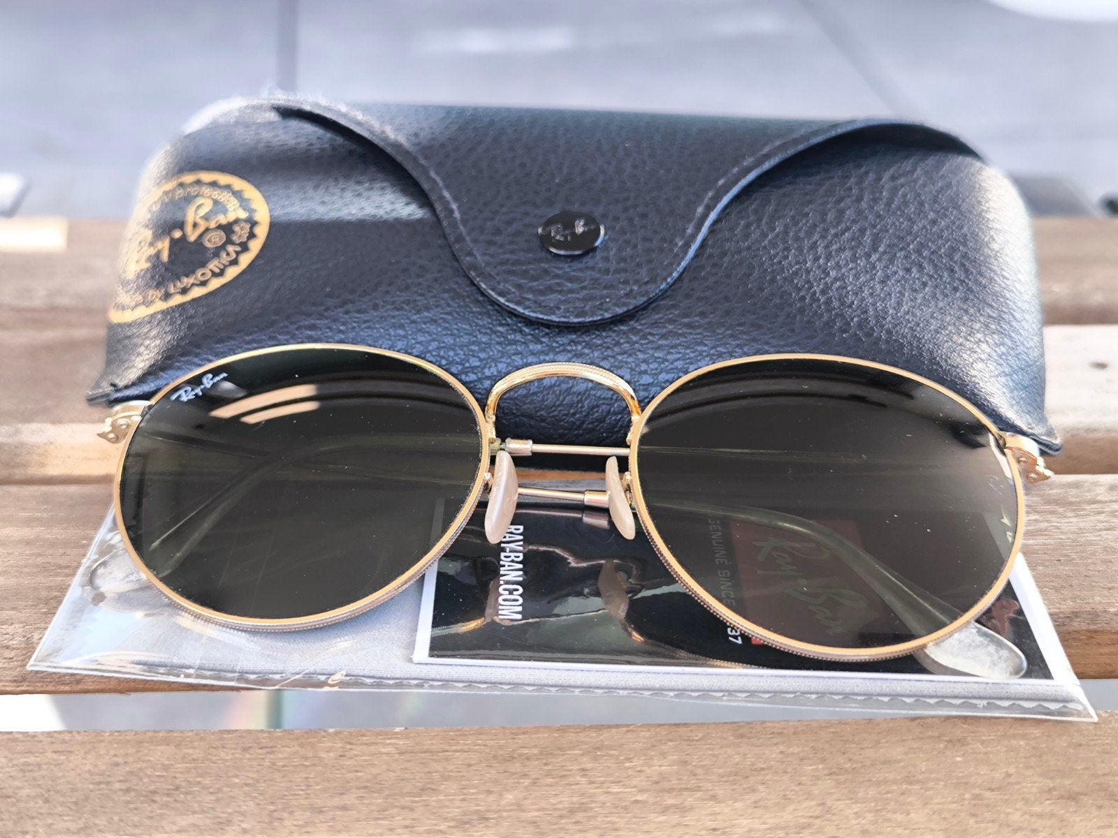 Ray-Ban Round Metal RB3447 doré, Enlèvement ou Envoi, Lunettes, Ray-Ban