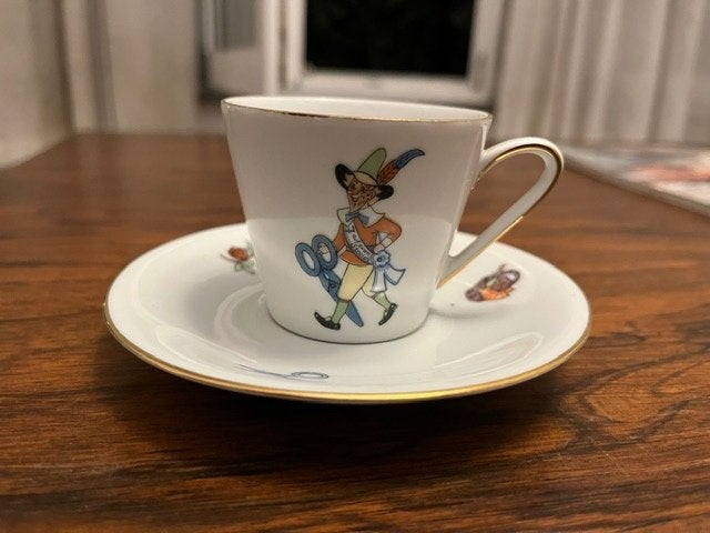 Tasje + onderbordje (PMR Bavaria, Jaeger & Co.)/1950's, Enlèvement, Utilisé, Porcelaine, Tasse et/ou soucoupe