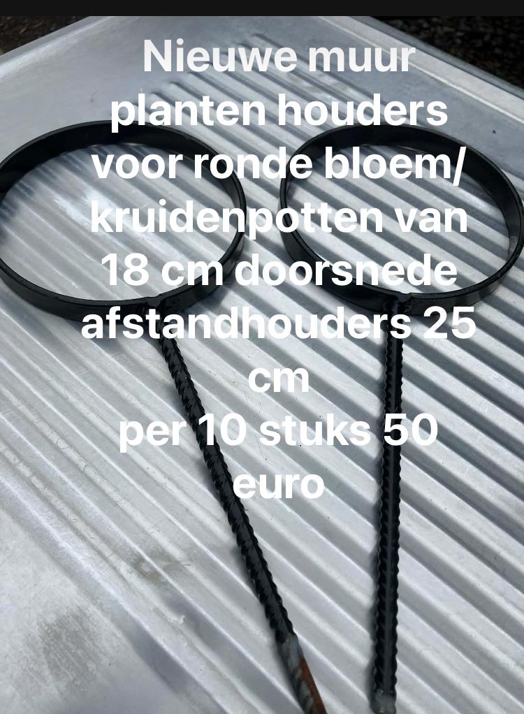 supports muraux pour plantes à fleurs et herbes en métal, Neuf, Enlèvement ou Envoi, Rond, Intérieur