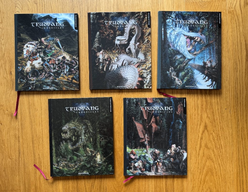 Trudvang Chronicles RPG – Kickstarter – RiotMinds, Drie of vier spelers, Ophalen, Zo goed als nieuw, Riotminds