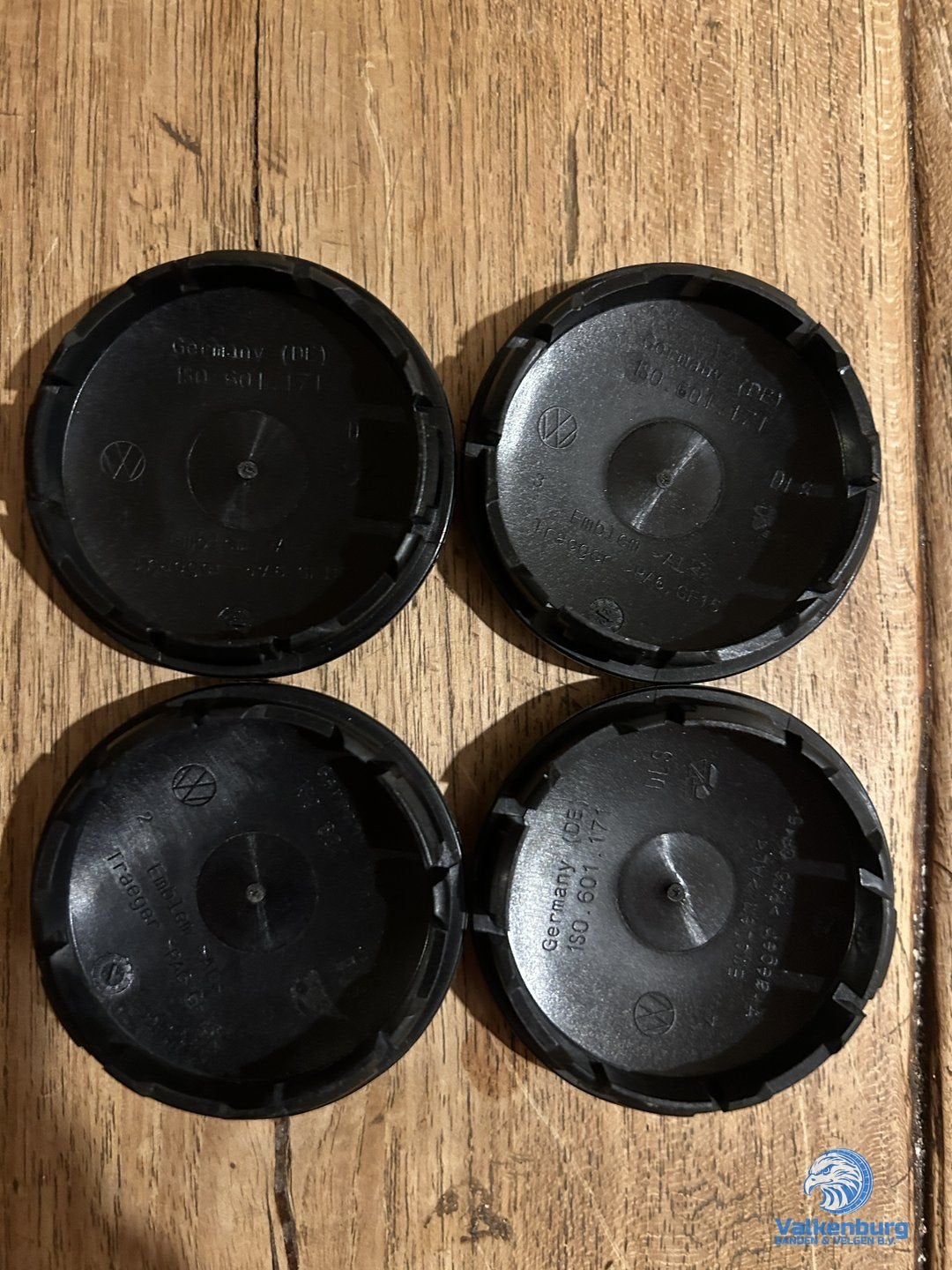 ORIGINELE VW Volkswagen POLO naafkap naafdop set zwart, Autos : Divers, -, -, Utilisé, -
