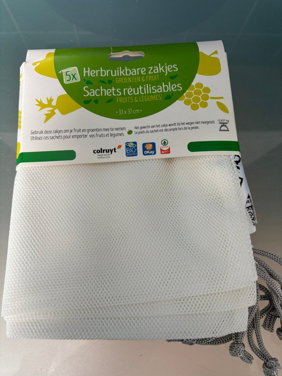 Herbruikbare zakjes voor groenten en fruit, Huis en Inrichting, Overige merken, Wit, Nieuw, Ophalen of Verzenden