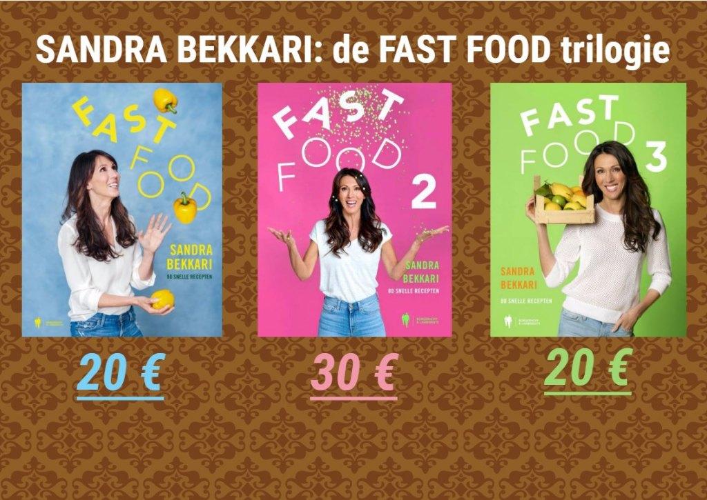 De FASTFOOD TRILOGIE van Sandra Bekkari, Boeken, Ophalen of Verzenden, Zo goed als nieuw, Gezond koken