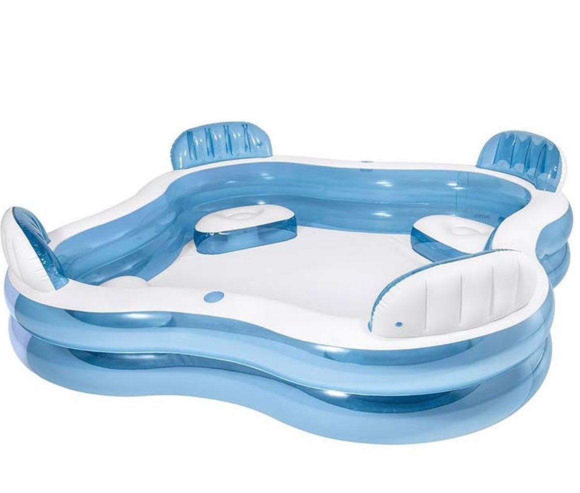 Opblaasbaar zwembad met zitgedeelte, Tuin en Terras, Ophalen, Zo goed als nieuw