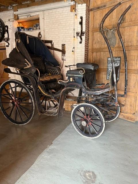 CALÈCHE ANCIENNE TYPE BAROUCHE-LANDAU, Utilisé, Autres types, Cheval