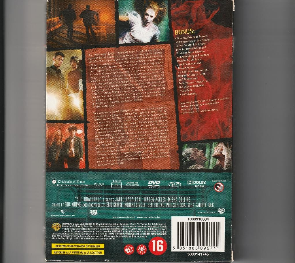 Supernatural  Volledige DVD TV Serie Seizoenen 1 tem 15, Vanaf 16 jaar, Boxset, Ophalen of Verzenden, Nieuw in verpakking