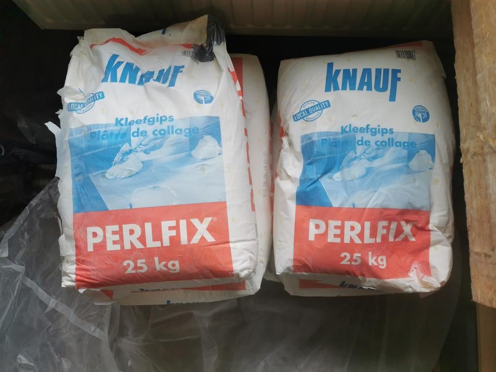 Knauf Perlfix kleefgips 25 kg, Doe-het-zelf en Bouw, Ophalen, Zo goed als nieuw