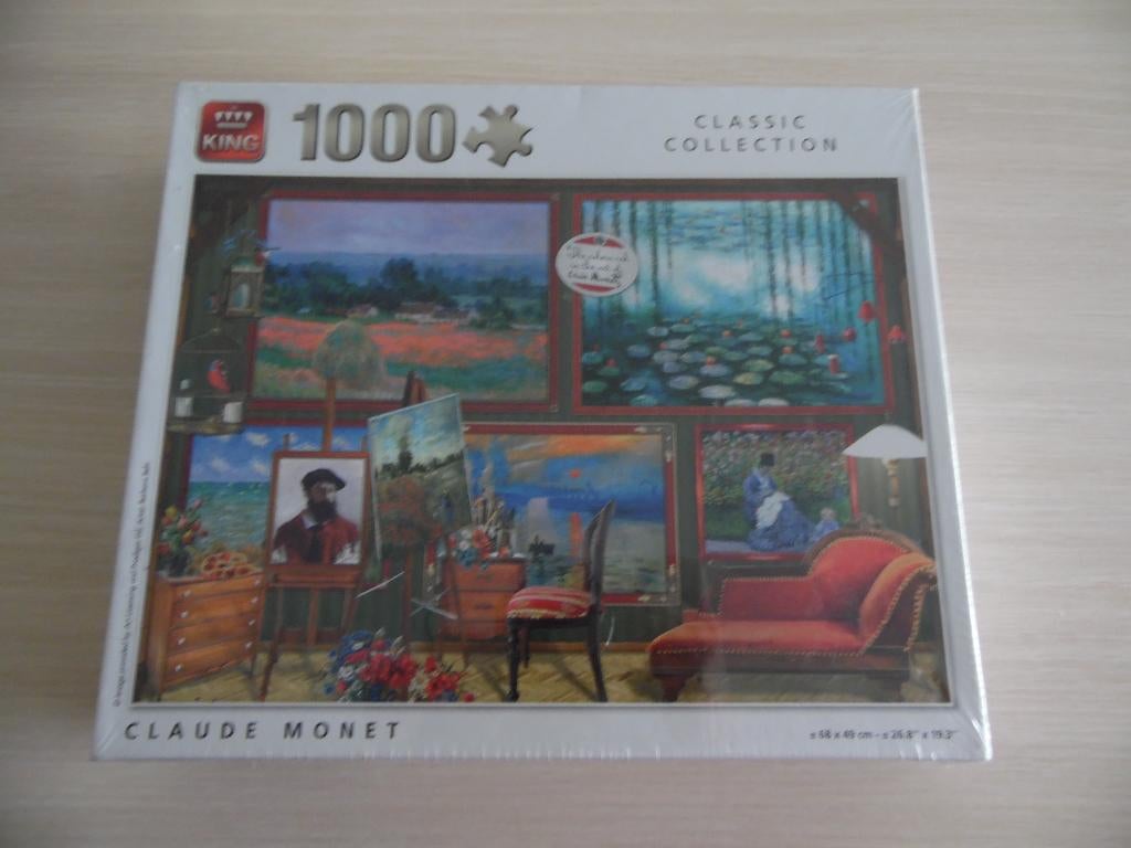 PUZZLE  1000 PIÈCES     CLAUDE MONET     NEUF SOUS BLISTER, Enlèvement ou Envoi, 500 à 1500 pièces, Neuf, Puzzle