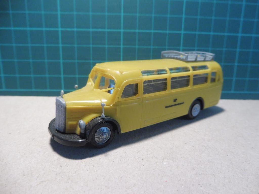 1:87 Praliné Mercedes Benz O 3500 bus Deutsche Bundespost, Ophalen of Verzenden, Gebruikt, Bus of Vrachtwagen, Brekina