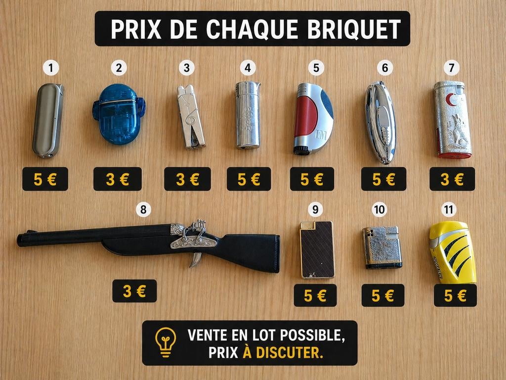 Briquets fonctionnels.