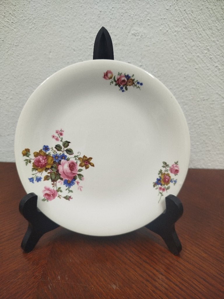 12 vintage dessertborden Boch Frères - Fleurs de Saxe, Antiek en Kunst, Ophalen of Verzenden