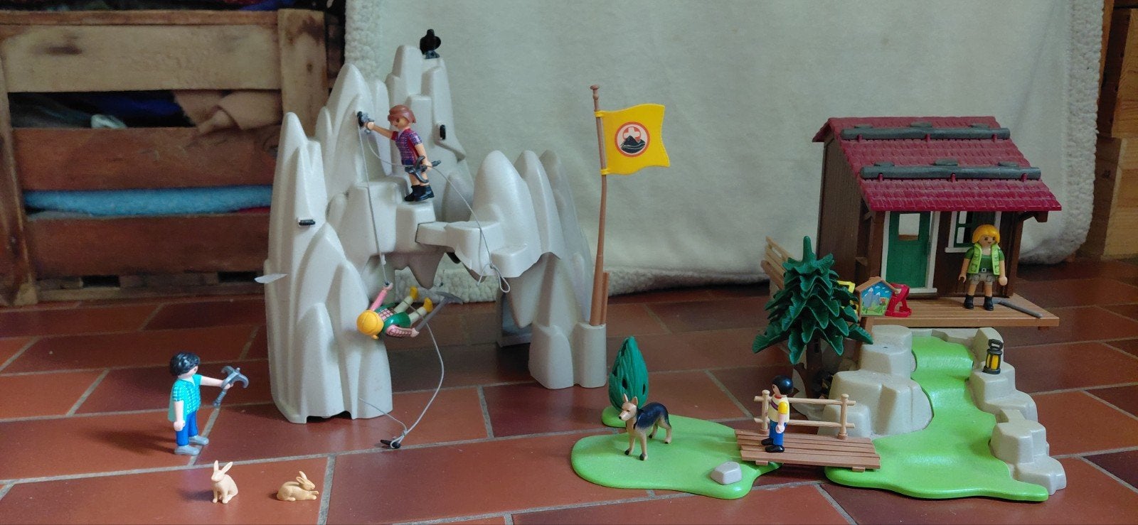 Playmobil bergbeklimmers met berghut, Ophalen of Verzenden
