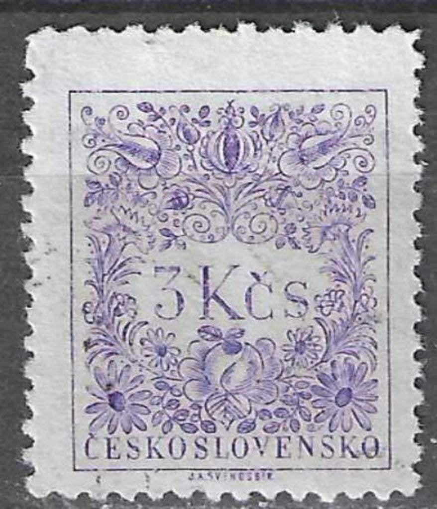 Tchécoslovaquie 1954 - Yvert 90TX - Timbre fisca type  (ST), Envoi, Affranchi
