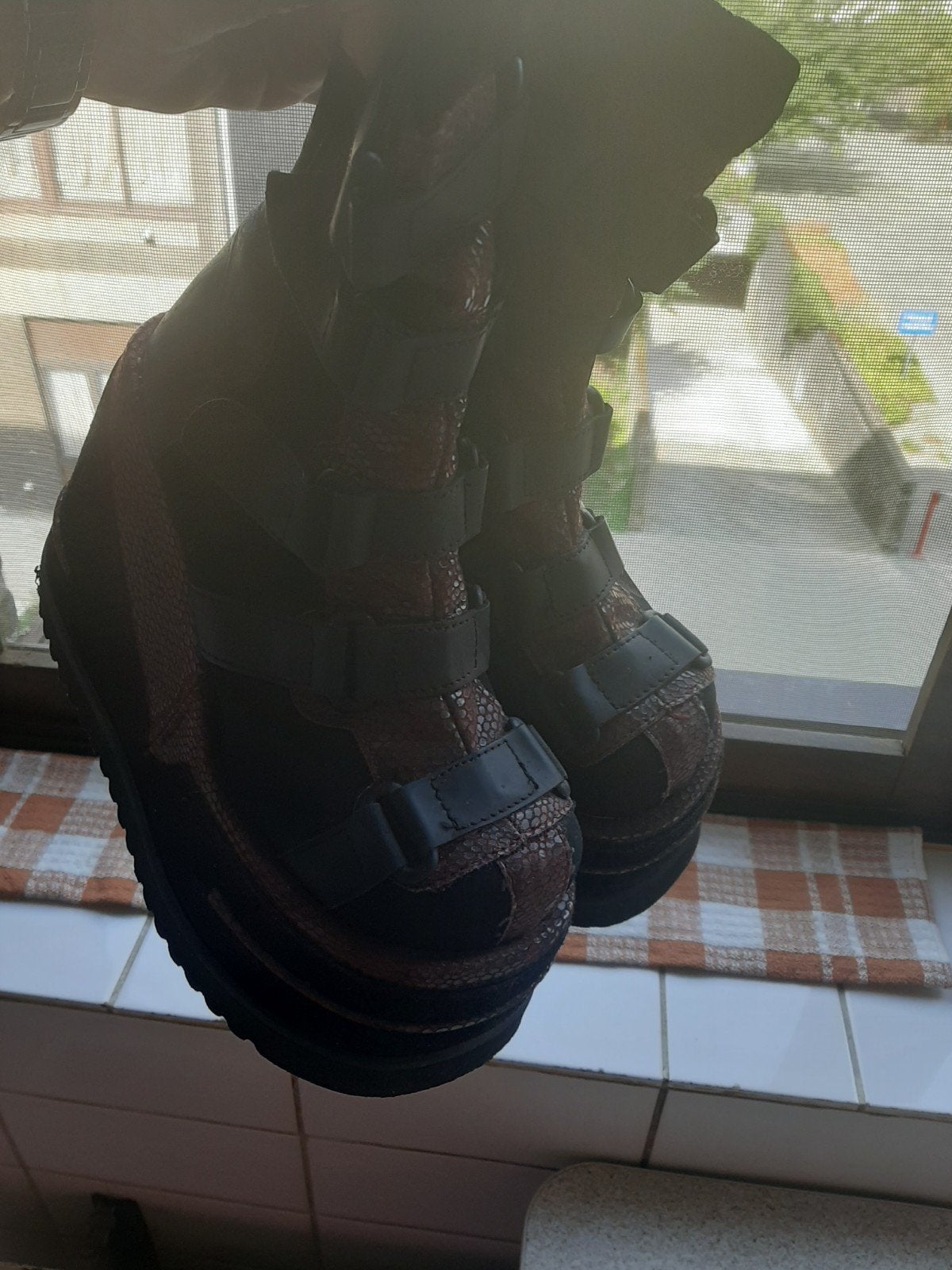 platform boots shock, Kleding | Dames, Ophalen, Zwart
