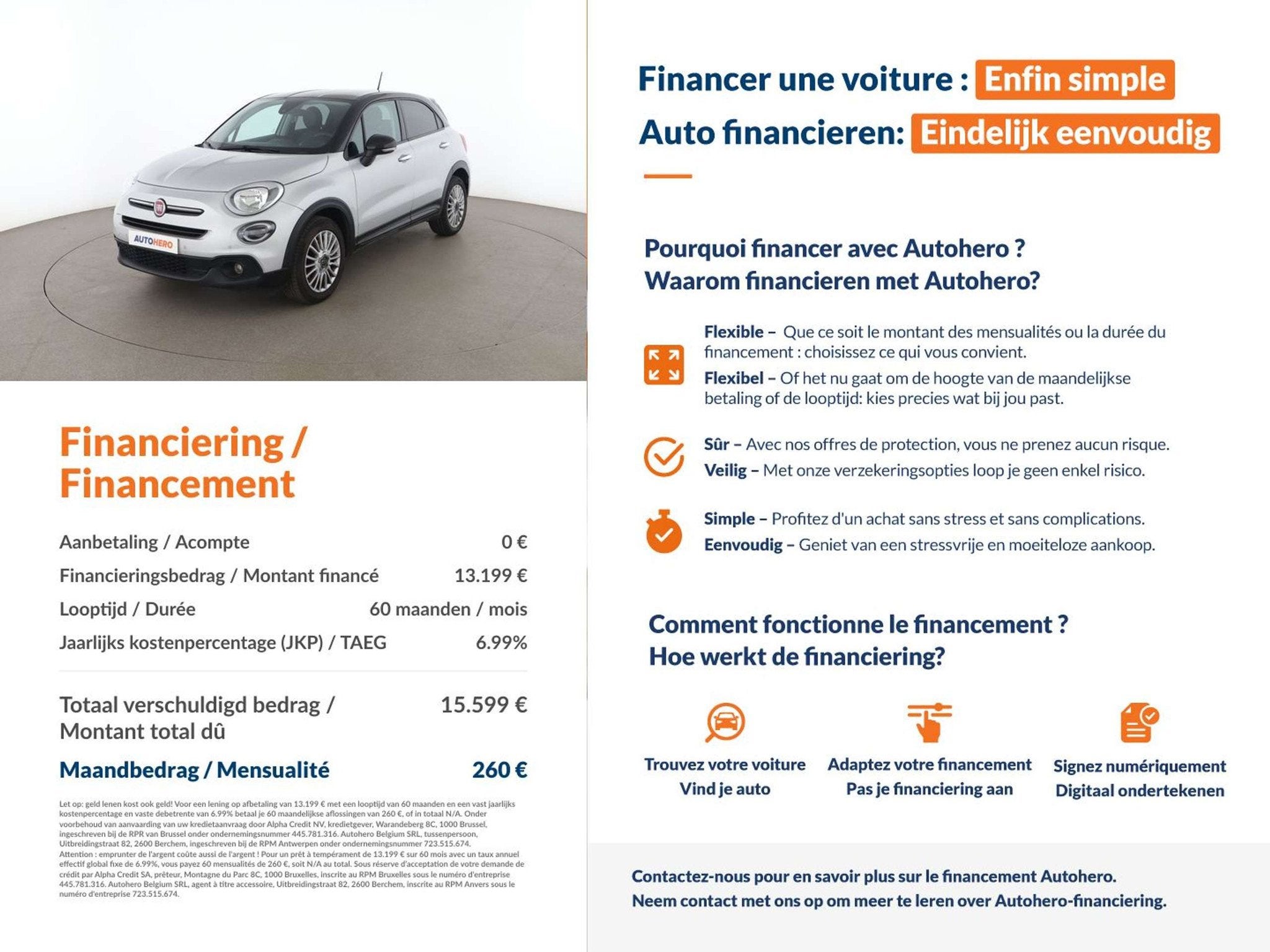 Fiat 500X 1.3 Turbo City Cross Business (bj 2021, automaat), Auto's, Gebruikt, 500X, 146 g/km, 5 zetels
