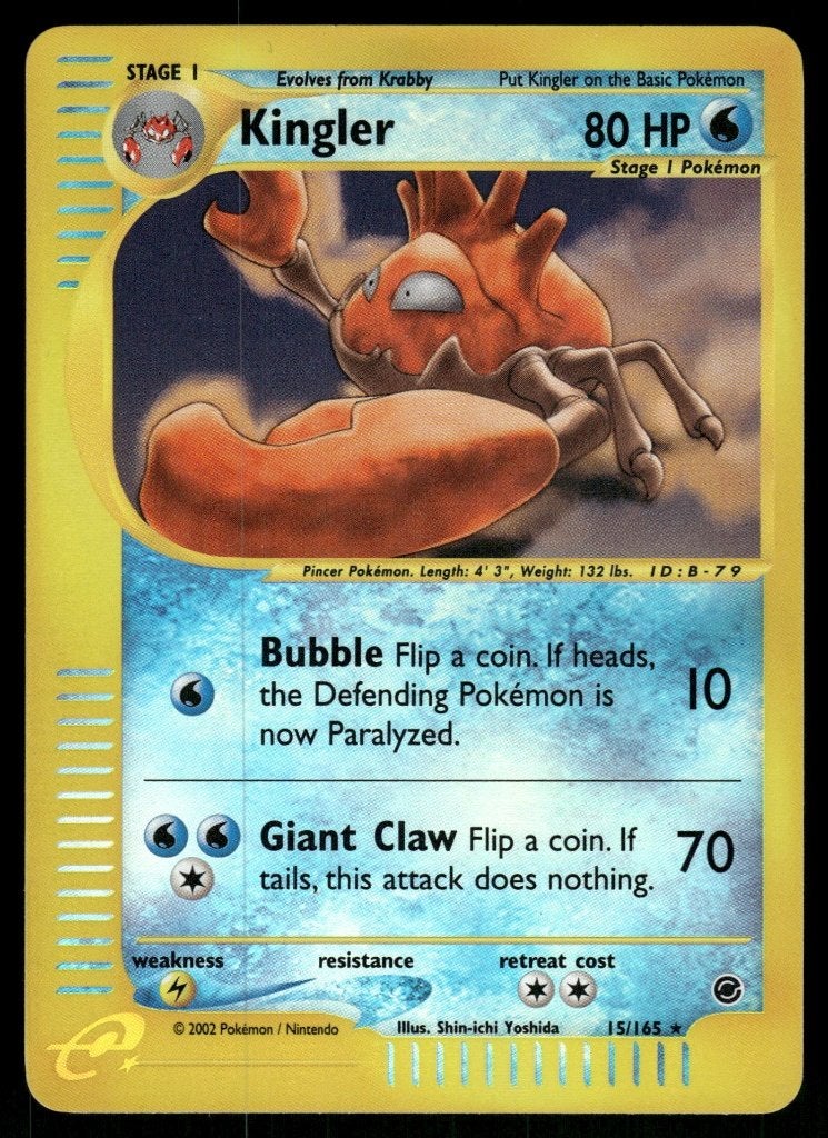 Kingler 15/165 - Expedition Base Set (Reverse Holo) (NM), Verzenden, Gebruikt