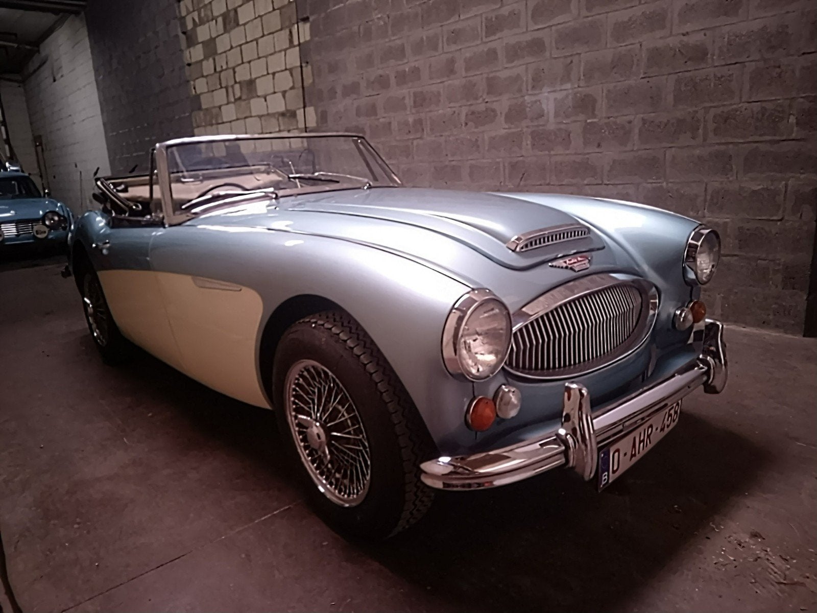 Austin Healey 3000 MK3 overdrive, Auto's, Cabriolet, Blauw, Leder, 2981 cc