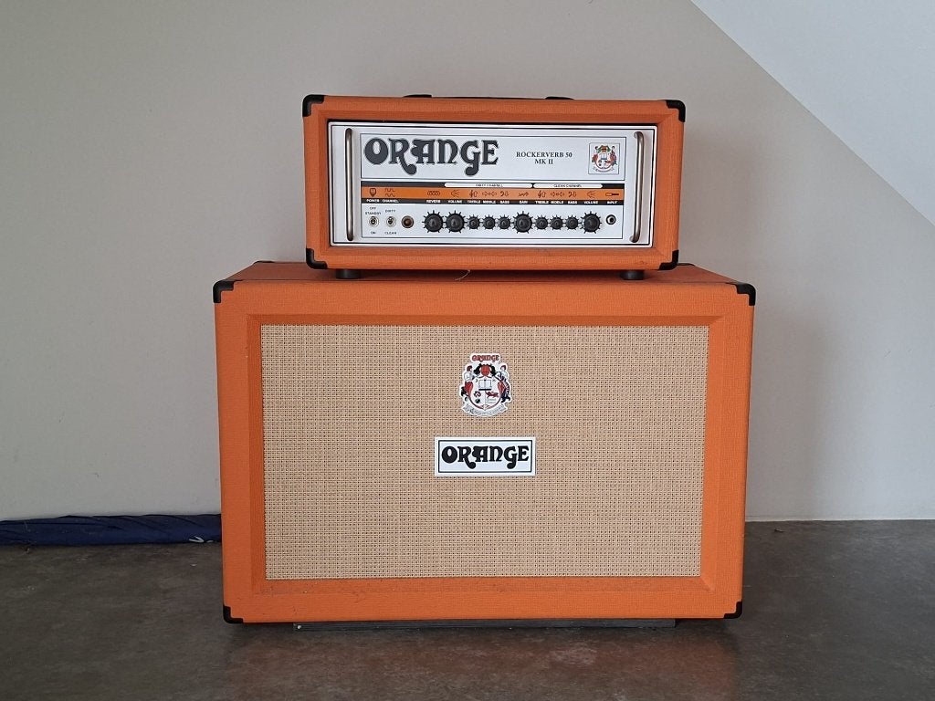 Orange Rockerverb 50W + PPC212 cab + footswitch, Musique & Instruments, Amplis | Basse & Guitare, Enlèvement, Comme neuf, Guitare