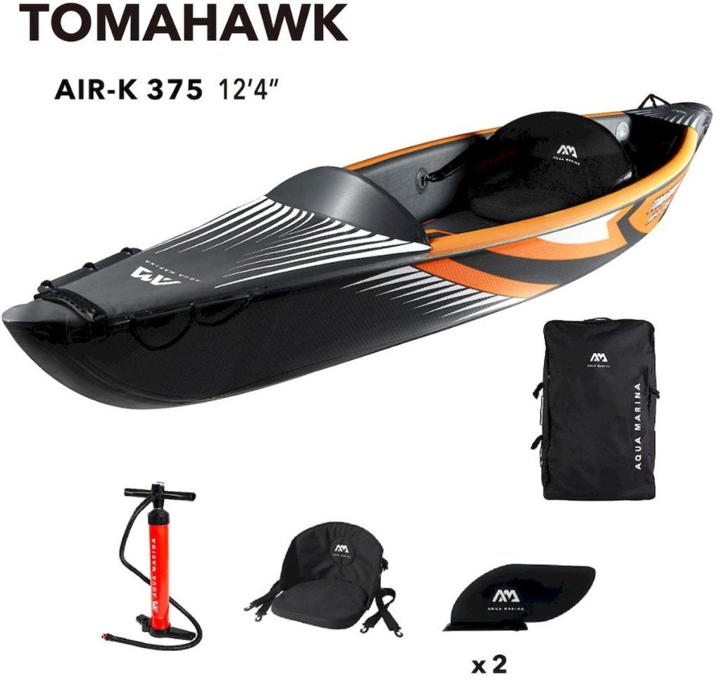 Aqua Marina Tomahawk air k 375, Ophalen, Opblaasbaar, Eén persoon, Zeekano