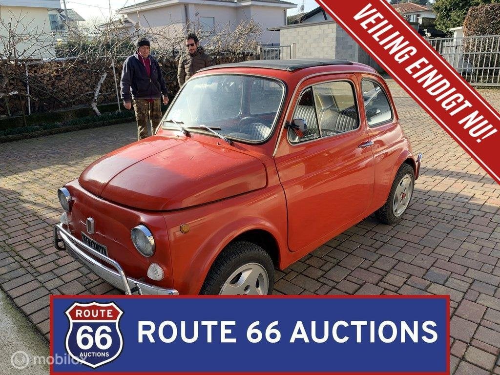 Fiat 500F | 1971 | Route 66 Auctions, Zwart, Bedrijf, Handgeschakeld, Overige carrosserie