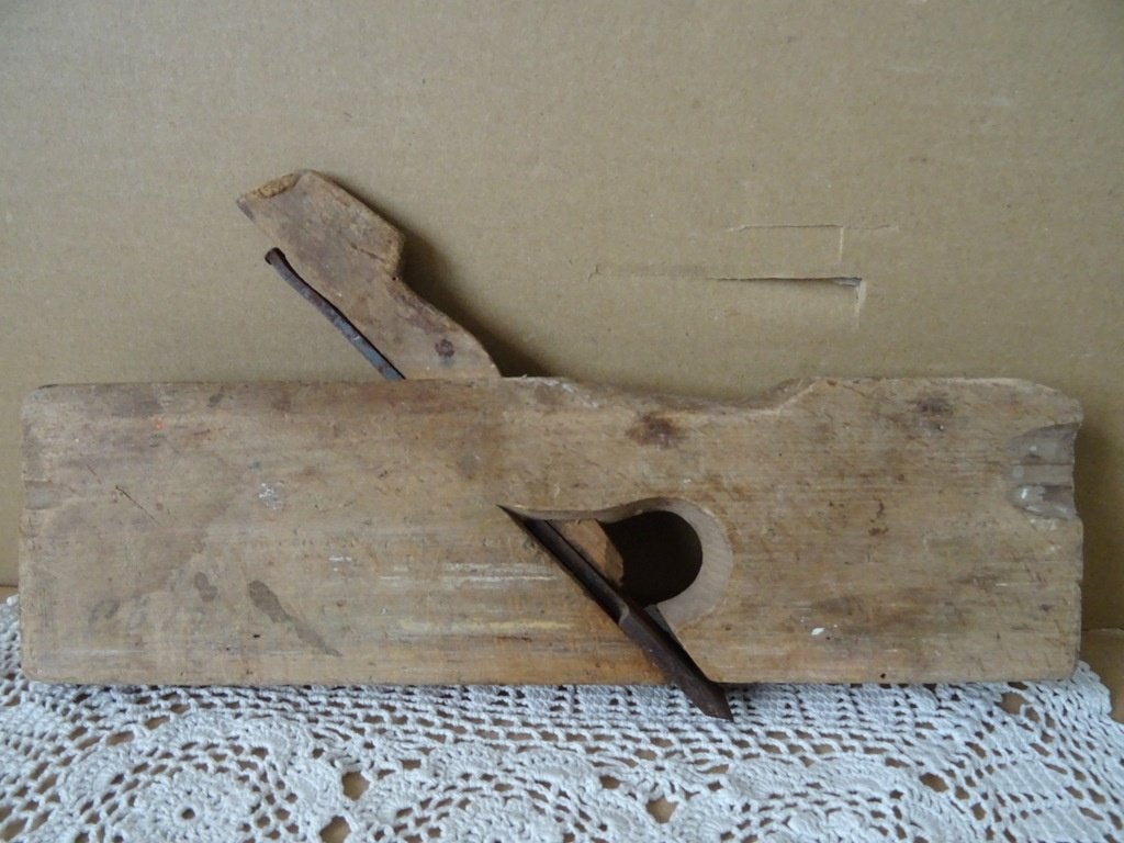 Antieke houtschaaf of vintage houtschaaf houten schaaf, Ophalen of Verzenden