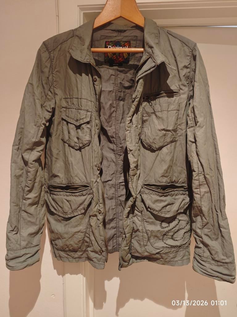 Desigual jas voor heren, militaire stijl, maat M, Ophalen of Verzenden