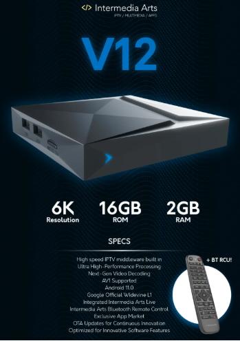 Box Décodeur Intermedia Arts V12, Audio, Tv en Foto, Mediaspelers, Nieuw, Minder dan 500 GB, HDMI, USB 2.0, Optische audio, Ophalen of Verzenden