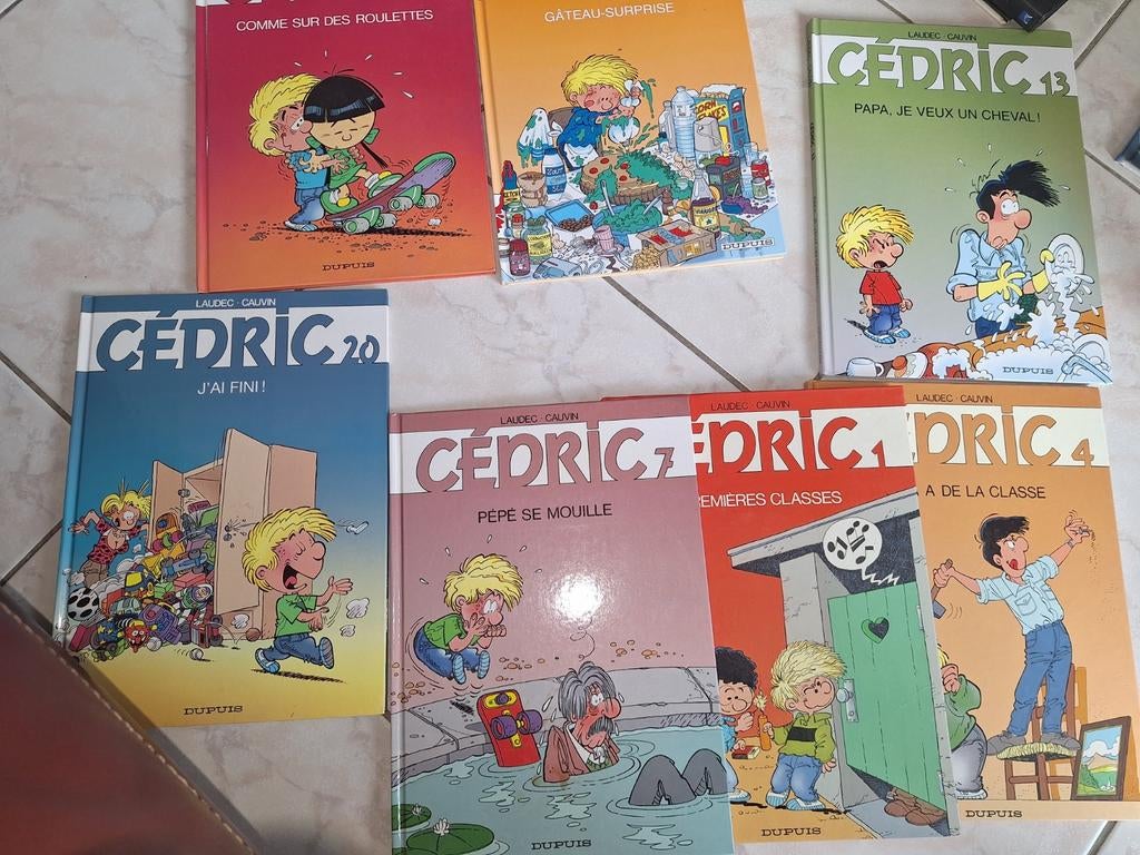 Lot de 7 bd Cédric 1,4,7,8,10,13,20 pour 18€, Livres, Plusieurs BD, Utilisé