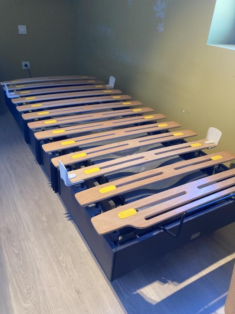 Dorsoo bed  (verstelbare lattenbodem + matras), 90 cm, Enlèvement, Une personne, Comme neuf