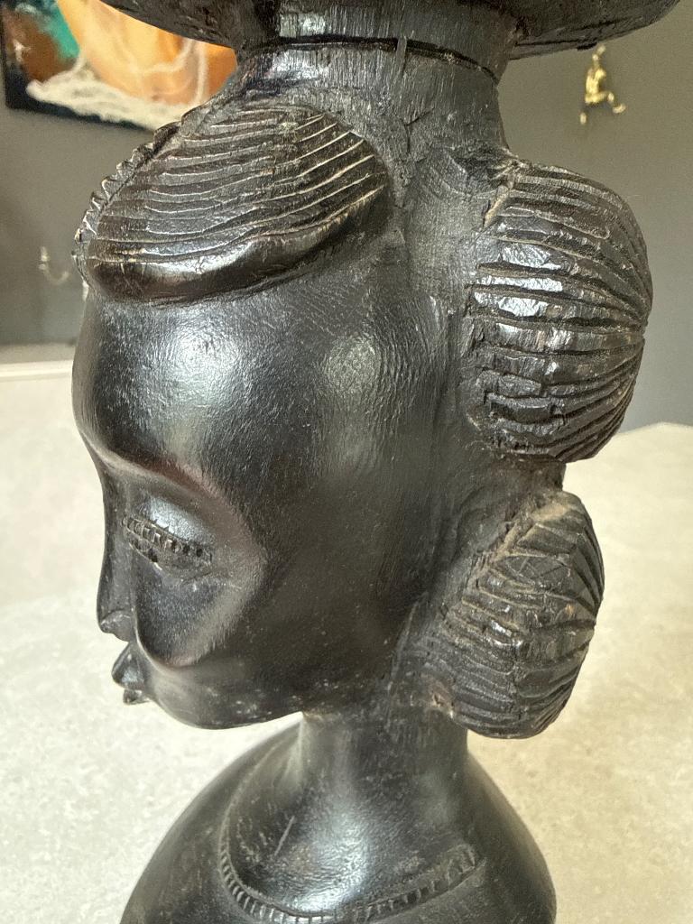 Sculpture africaine en bois art tribal  - Congo - vintage, Bois, Brun, Fait main, Enlèvement
