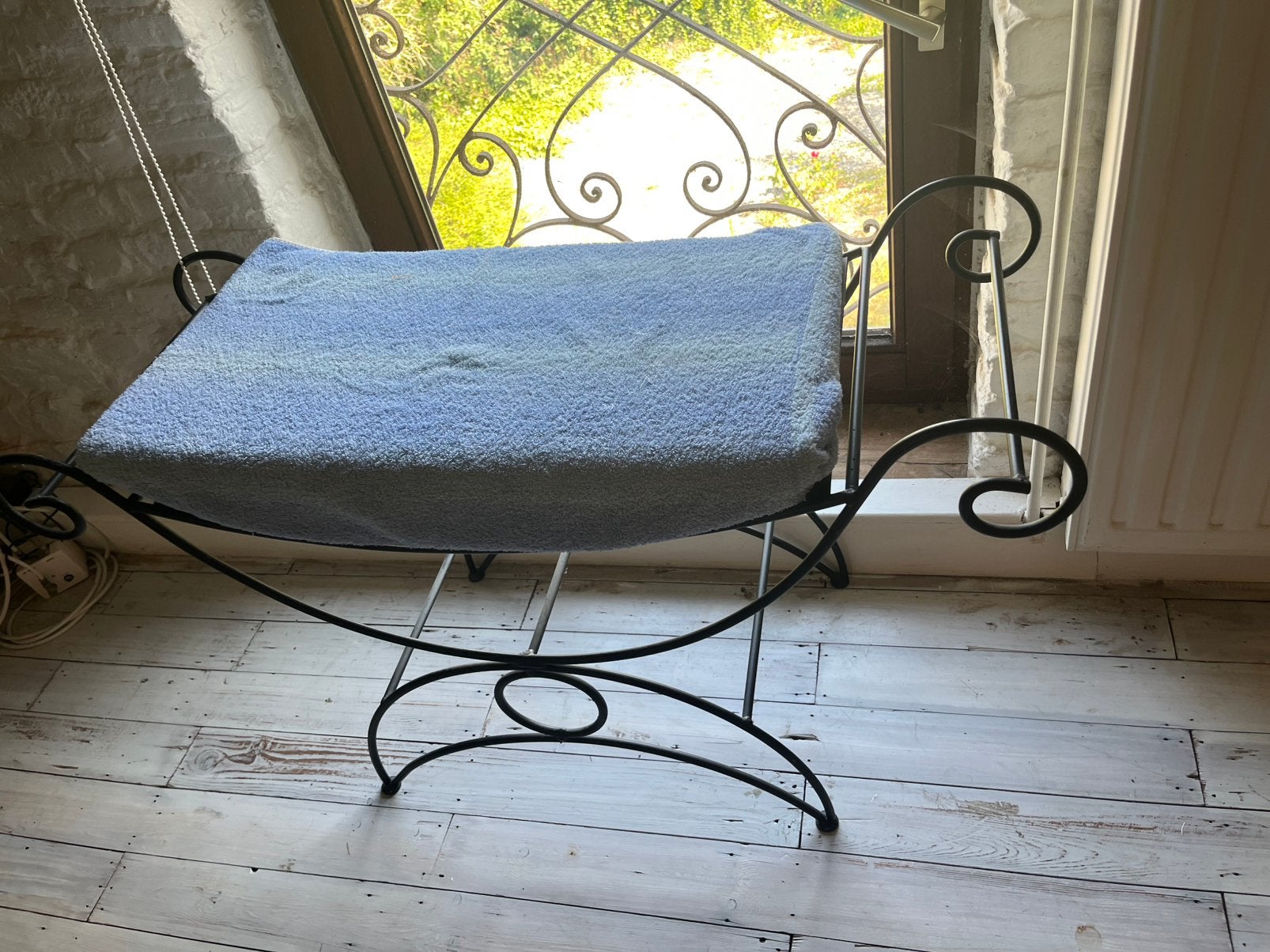 Banc fer forge ou bout de lit, Maison & Meubles, Enlèvement, Utilisé