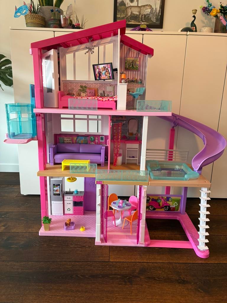 Barbie Droom huis, Droom camper,2 wagens,pop,scooter, NIEUW!, Enlèvement, Neuf, Maison de poupées