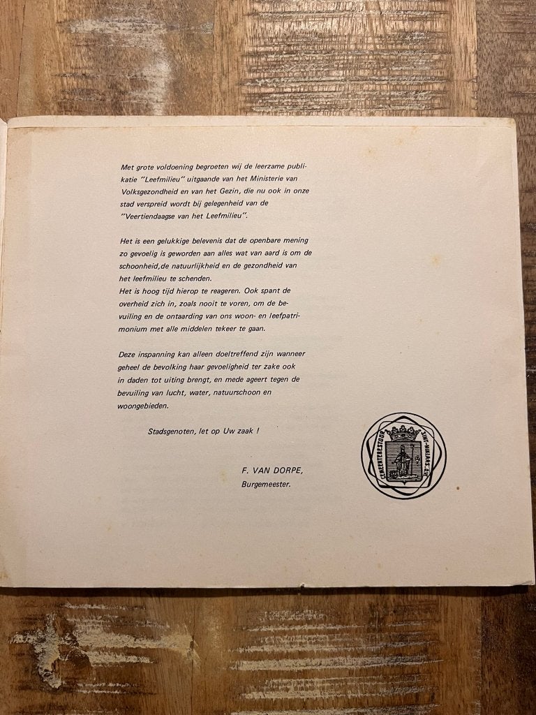 Leefmilieu ... (ministerie van volksgezondheid en het gezin), Boeken, Ophalen of Verzenden, Gelezen, Maatschappij en Samenleving