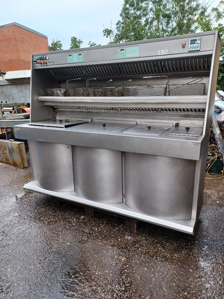 professionele friteuse Kiremko op gas met pompsysteem, Ophalen, Snacks