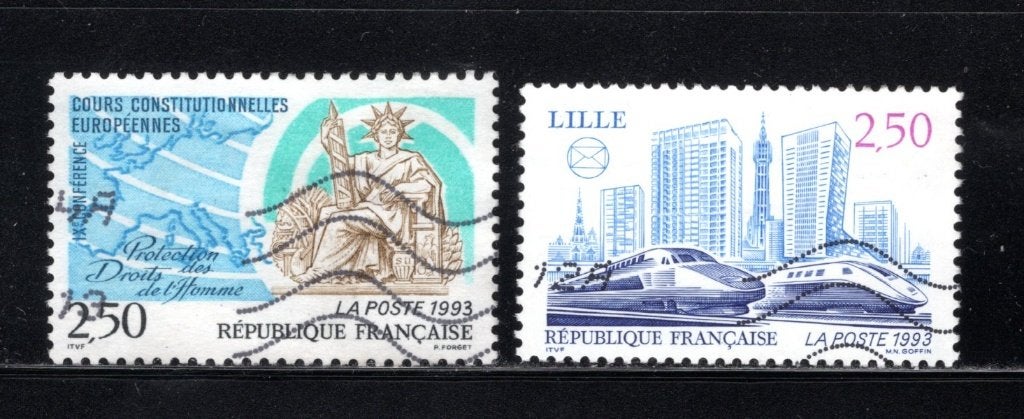 FRANCE Lot 1993 estampillé, Envoi, Affranchi