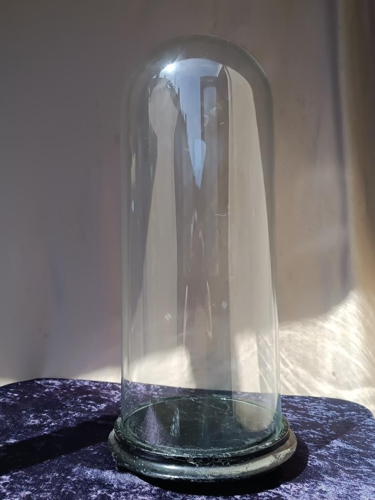 Grande cloche ronde en verre antique, Enlèvement ou Envoi, Comme neuf