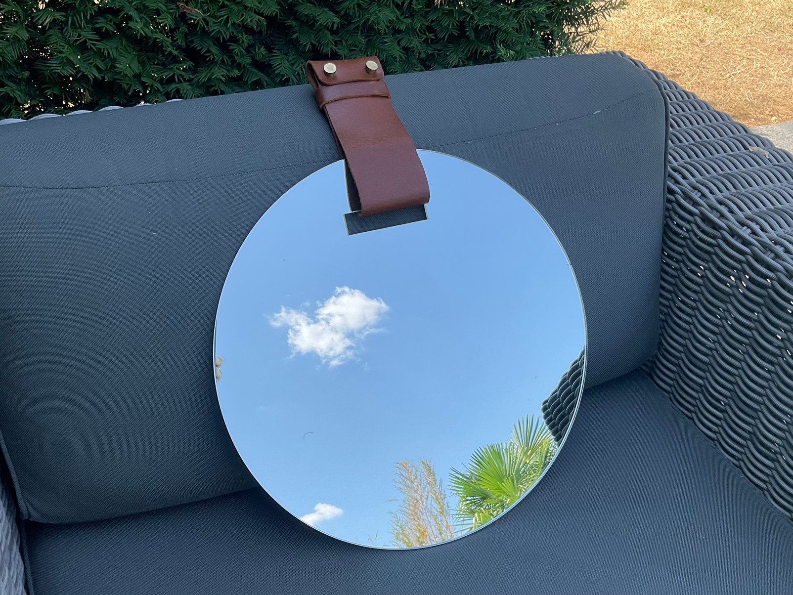 Spiegel rond diameter 40 cm Westwing collectie, Huis en Inrichting, Ophalen, Minder dan 50 cm, Gebruikt, Rond