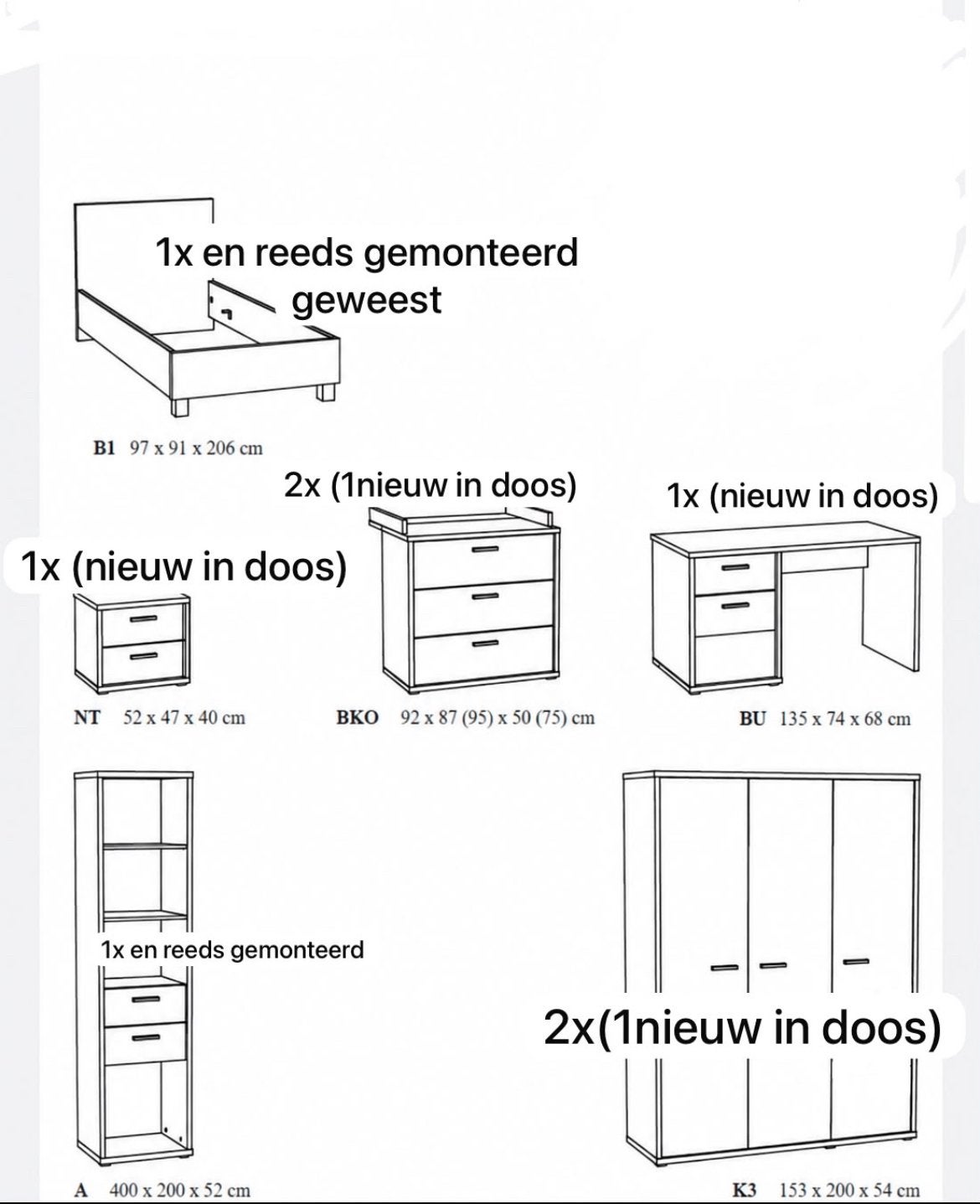 Kinderkamer “spaanse eik”, Kinderen en Baby's, Ophalen, Zo goed als nieuw