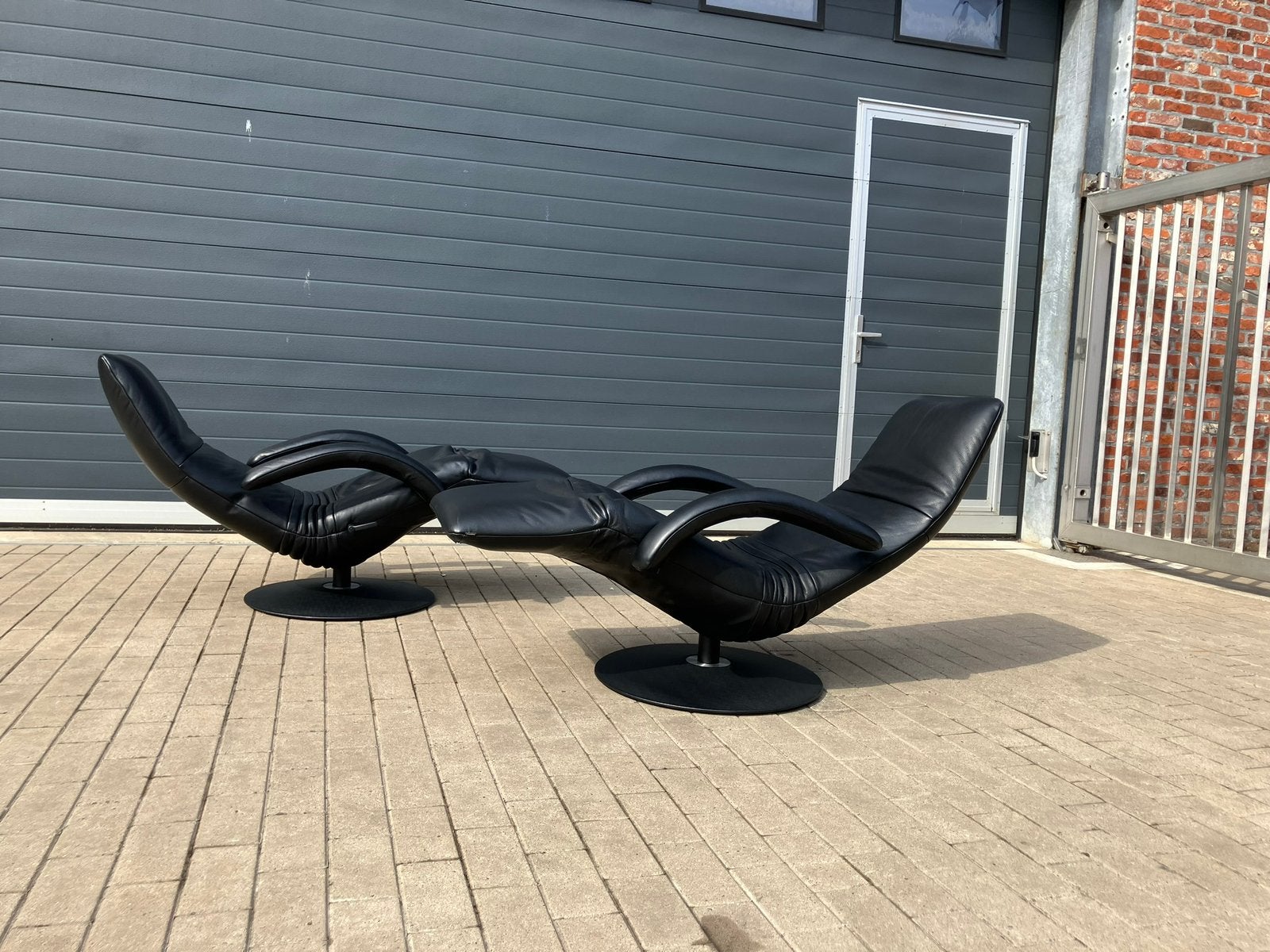 2x Jori Yoga relax Medi Mono-move Zwart leder in Topstaat!!, Ophalen of Verzenden, Durlet leolux rolf benz stressless natuzzi xooon hukla himolla