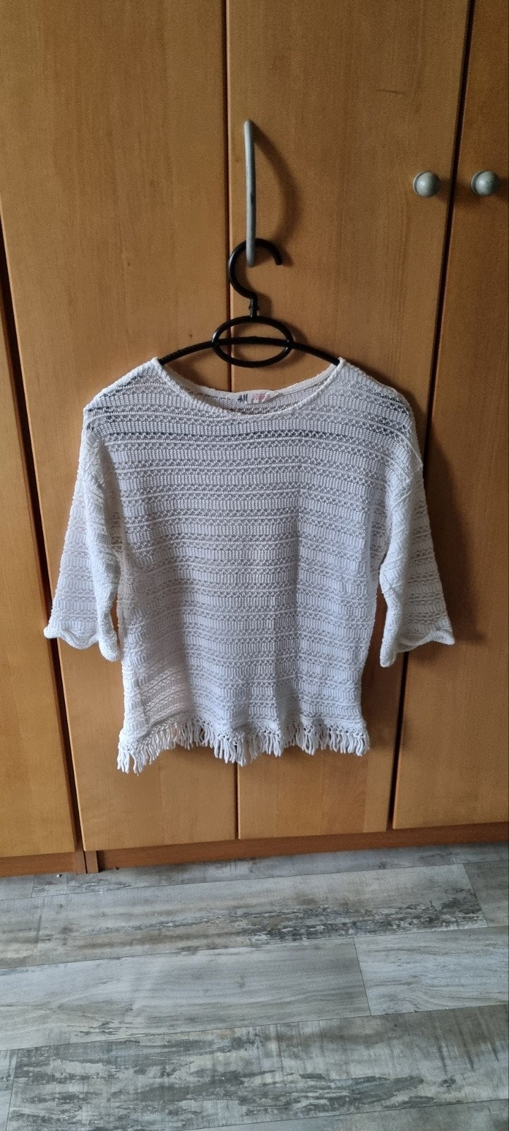 wit gehaakt t-shirt h&m maat 158-164, Enfants & Bébés, Vêtements enfant | Taille 164, Enlèvement