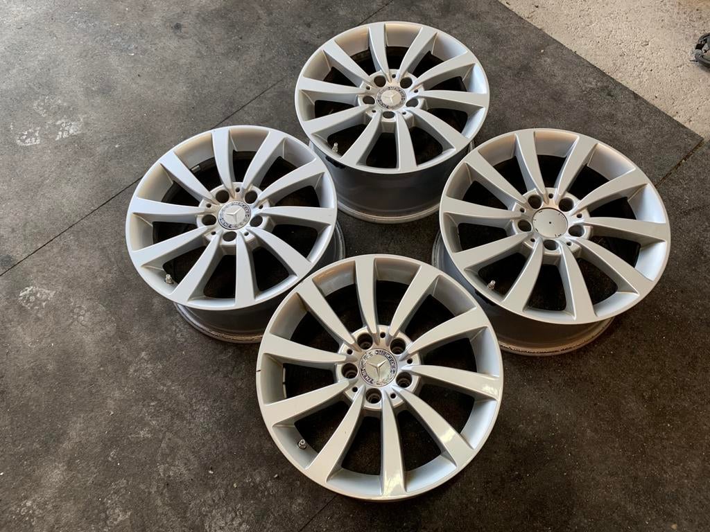17 inch Mercedes set ! Zeer mooi ! 5x112, Ophalen, 17 inch, Velg(en)