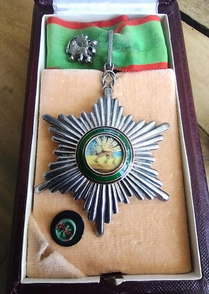 Ordre Perse du Lion et du Soleil. Commandeur Homayoun, Enlèvement ou Envoi