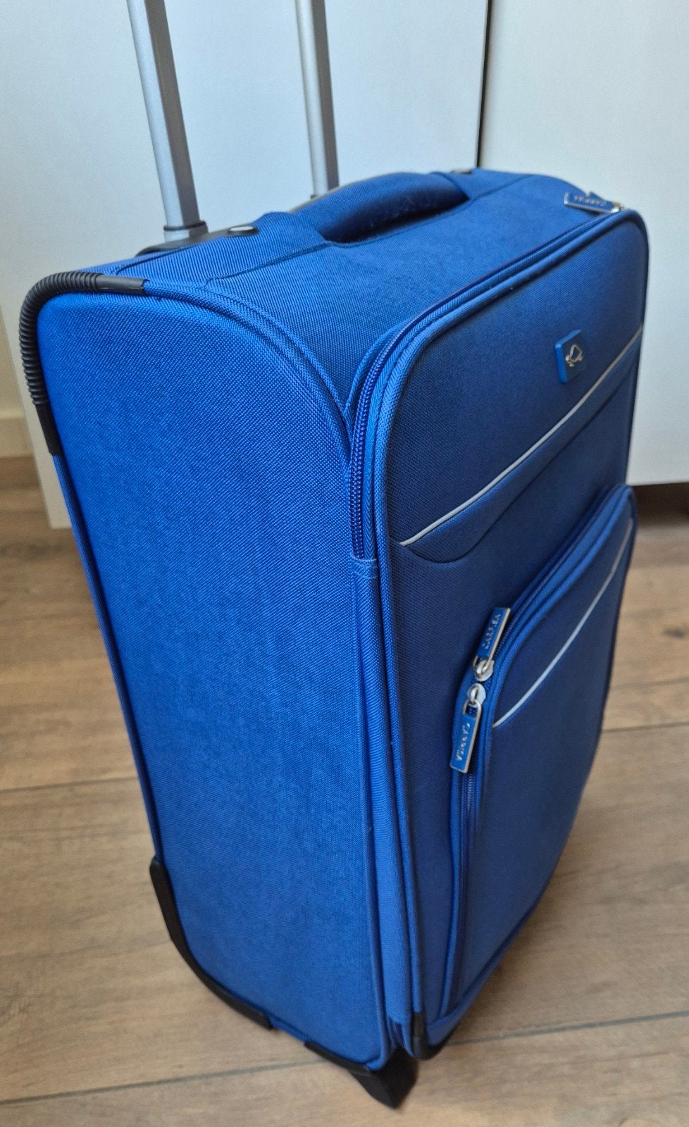 Set 2 valiezen: handbagage en medium formaat, Ophalen, Zo goed als nieuw, Zacht kunststof, Wieltjes
