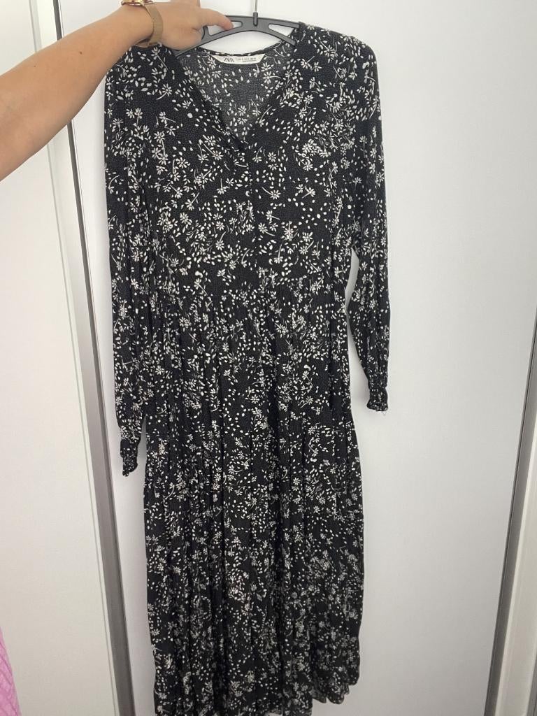 Zwart/wit kleedje maat S perfecte staat!, Kleding | Dames, Ophalen of Verzenden, Zo goed als nieuw, Maat 36 (S), Onder de knie