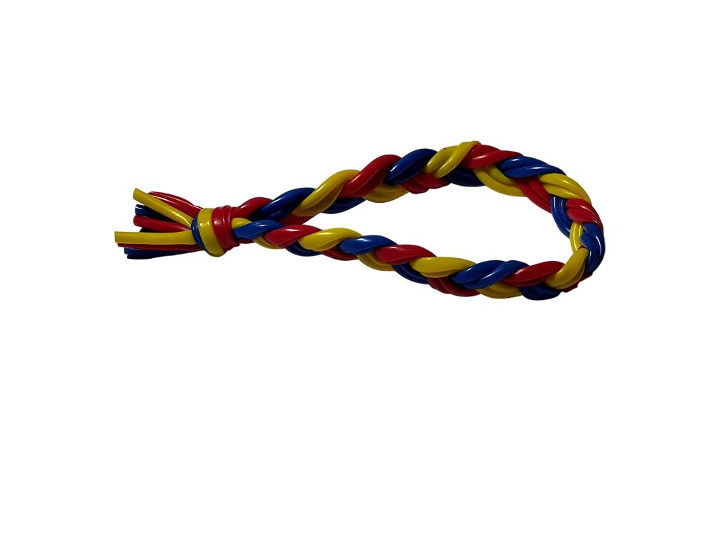 Bracelet en scoubidou diamètre extérieur 6cm intérieur 5cm, Enlèvement, Utilisé, Autres couleurs, Bracelet