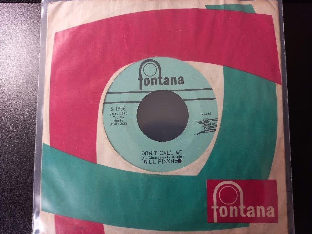Bill Pinkney – Don't Call Me '7 Popcorn , " Northern Soul ", 7 inch, Ophalen of Verzenden, Overige typen, R&B en Soul